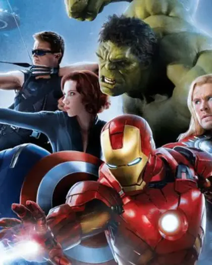 Arte ilustrativa de filme de super-heróis
